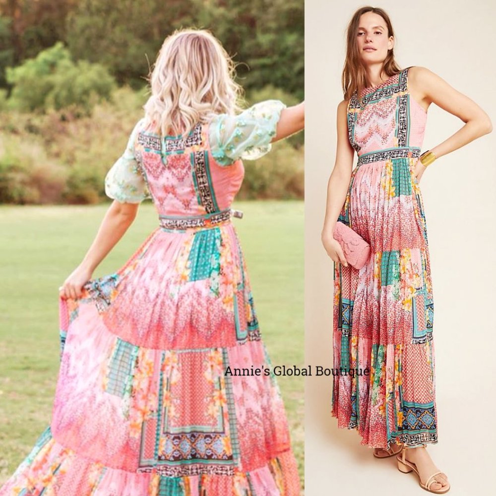NWT ANTHROPOLOGIE Alessandra Beaded Maxi Dress HTF - Picture 11 of 15
